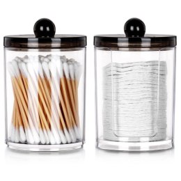 Pojemnik na Patyczki Płatki Kosmetyczne 2 szt VILDE z Podajnikiem 7 x 11 cm