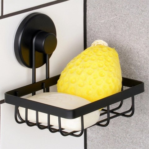 Półka Pod Prysznic Metalowa Mała Czarna na Przyssawkę 135 cm BS