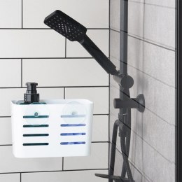 Półka Pod Prysznic Biała Duża Prostokątna na Przyssawki 185 x 9 cm BS