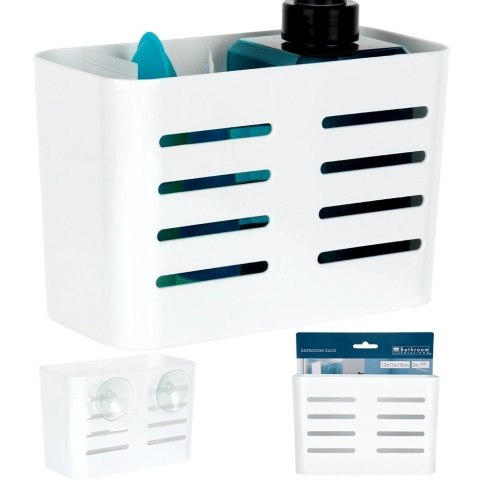 Półka Pod Prysznic Biała Duża Prostokątna na Przyssawki 185 x 9 cm BS