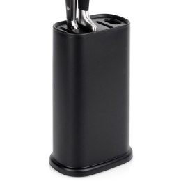 Stojak na Noże Czarny z Przegródkami 21 cm Antypoślizgowy EH