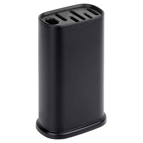 Stojak na Noże Czarny z Przegródkami 21 cm Antypoślizgowy EH