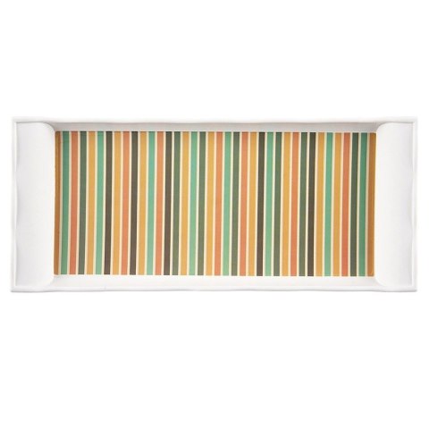 Taca do Serwowania 29,5 x 13 cm ORION Tworzywo Wzór Pasy Kolorowe
