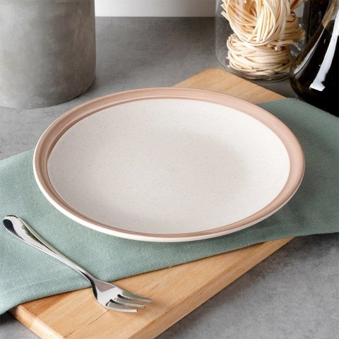 Talerz Deserowy Ceramiczny Beżowy NAVA ARTHENA 20,5 cm Zmywarka