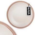 Talerz Deserowy Ceramiczny Beżowy NAVA ARTHENA 20,5 cm Zmywarka