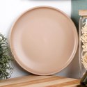 Talerz Deserowy Kamionka Beżowy NAVA SOHO 20,5 cm Podwyższony Rant