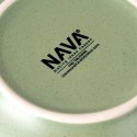Talerz Deserowy Ceramiczny Zielony NAVA ARTHENA 21 cm Kamionkowy Brzeg