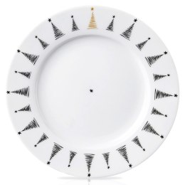 Talerz Deserowy Porcelanowy CHOINKA 20 cm ORION Dekor Świąteczny