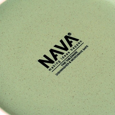 Talerz Obiadowy Płytki Ceramiczny Zielony NAVA ARTHENA 27 cm Brzeg