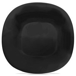 Talerz Obiadowy Płytki Szkło Czarne LUNA Kwadratowy 26,5 cm ORION