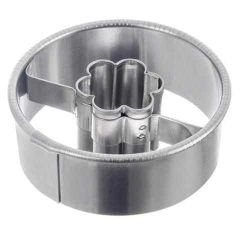 Wykrawacz do Ciastek Koło z Kwiatkiem 4,5 cm Stal do Zmywarki ORION