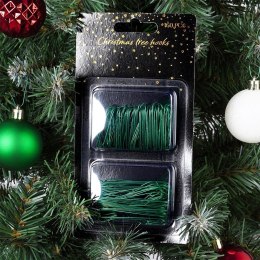 Zawieszki Haczyki 150 szt. VILDE Metalowe Zielone Choinkowe na Bombki