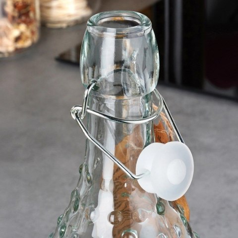 Butelka z Klipsem Szklana ORION 1 L Żłobiona Szczelna Retro