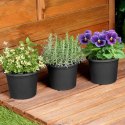Zestaw Doniczek Ogrodowych VILDE 14,5 cm 3 szt. Plastikowych Okrągłych
