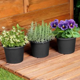 Zestaw Doniczek Ogrodowych VILDE 14,5 cm 3 szt. Plastikowych Okrągłych