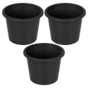 Zestaw Doniczek Ogrodowych VILDE 14,5 cm 3 szt. Plastikowych Okrągłych