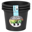 Zestaw Doniczek Ogrodowych VILDE 14,5 cm 3 szt. Plastikowych Okrągłych