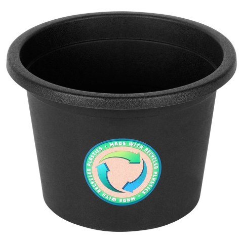 Doniczka Ogrodowa Okrągła VILDE 20 cm Czarna Odporna na Pogodę