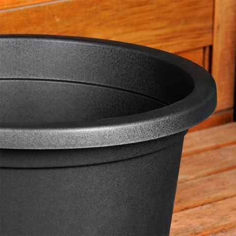 Doniczka Ogrodowa Okrągła VILDE 34 cm Czarna Elegancka i Solidna