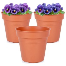 Zestaw Doniczek Okrągłych PROGARDEN 15 cm 3 szt. Ceglane Klasyczne