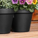 Doniczka Ogrodowa Potrójna VILDE 39,5 cm Czarna na Zioła i Kwiaty