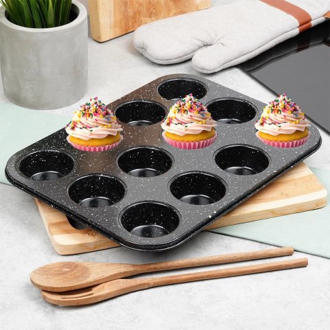 Forma do Muffinek VILDE Granitowa Nieprzywierająca na 12 szt. 35 x 26,5 cm