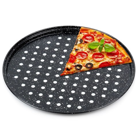 Forma do Pizzy VILDE Granitowa Perforowana Dno 28 cm Chrupiący Spód