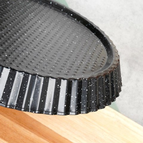 Forma do Tarty VILDE Granitowa Okrągła 28 x 3 cm Wyprofilowany Brzeg