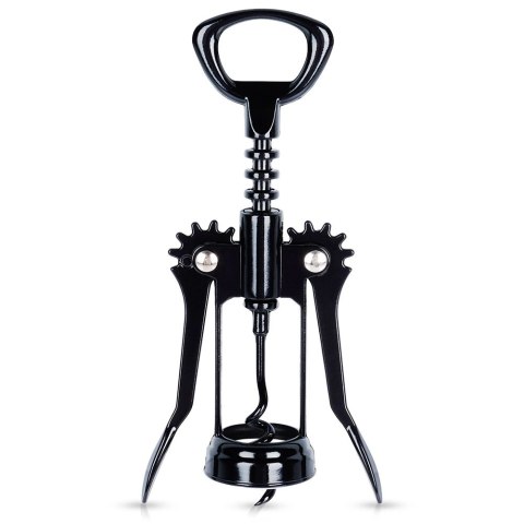 Korkociąg do Wina Metalowy Czarny 16 cm VILDE Wytrzymały Uniwersalny