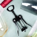 Korkociąg do Wina Metalowy Czarny 16 cm VILDE Wytrzymały Uniwersalny