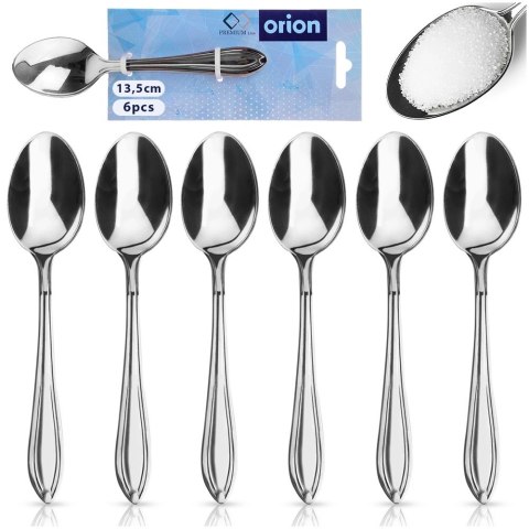 Łyżeczki do Herbaty Stal Nierdzewna CONIC 6 Sztuk 13,5 cm ORION
