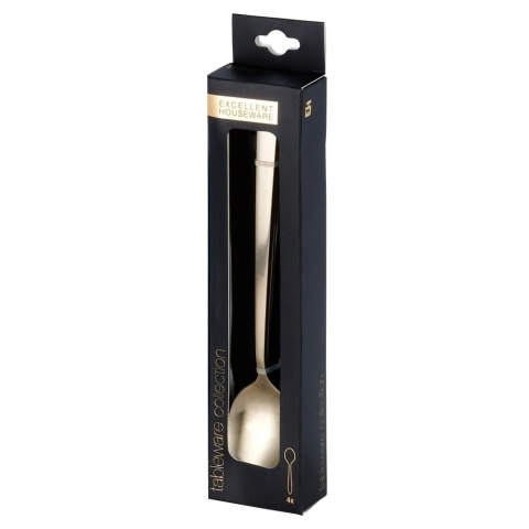 Łyżeczki Koktajlowe Stal Nierdzewna Złote 4 Szt.18 cm EXCELLENT HOUSEWARE