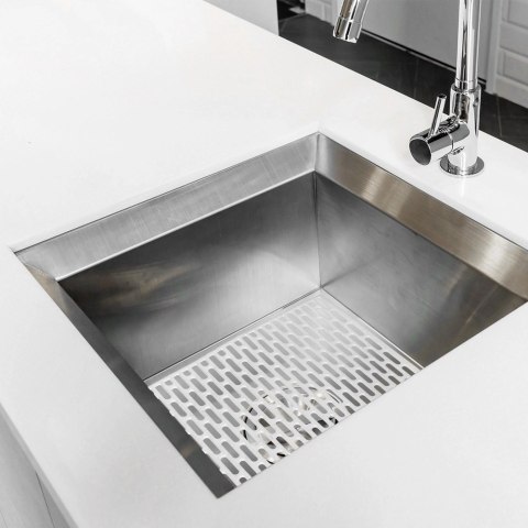 Mata do Zlewu Gumowa Biała 33 x 28 cm Perforowana Antypoślizgowa ORION