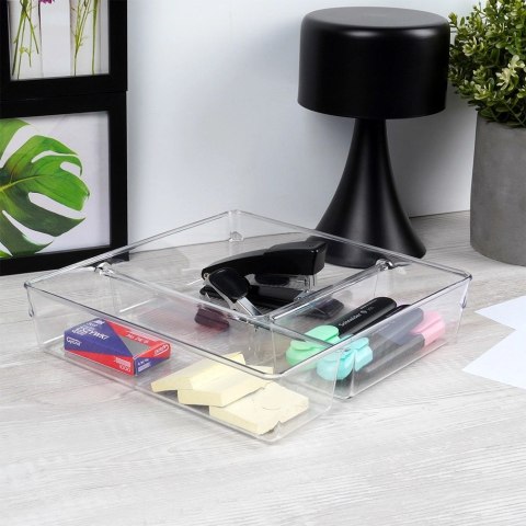 Organizer do Szuflady z Przegródkami 23 x 23 x 5,5 cm VILDE Przezroczysty