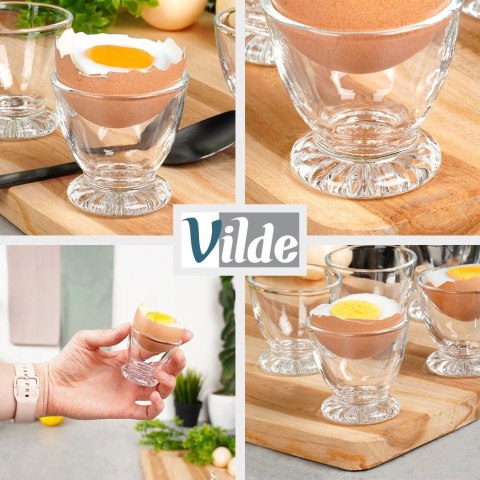 Podstawka na Jajko Szklana Zestaw 6 szt. 5 x 5 cm VILDE na Śniadanie