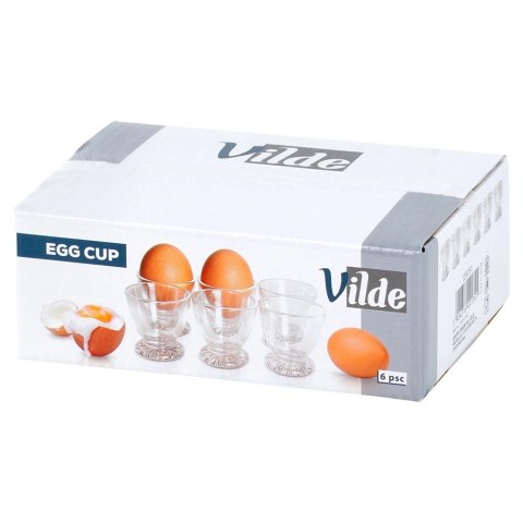 Podstawka na Jajko Szklana Zestaw 6 szt. 5 x 5 cm VILDE na Śniadanie