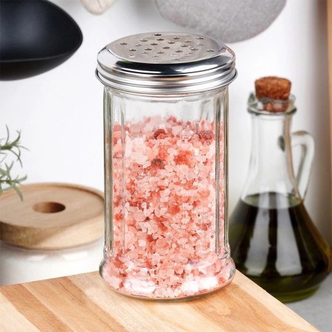 Pojemnik Szklany na Przyprawy Sitko 350 ml VILDE z Otworami 13,5 x 7,5 cm