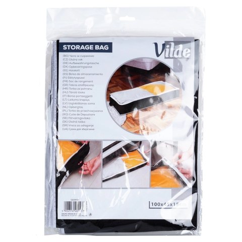 Pokrowiec na Pościel Duży Zamek Uchwyt 67 L VILDE Pod Łóżko 100 x 45 cm