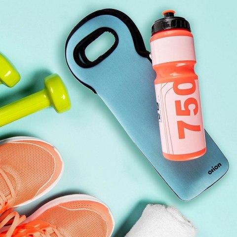 Pokrowiec Termiczny na Butelkę Neopren Niebieski ORION Uchwyt 38 cm