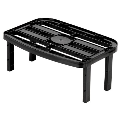 Półka Kuchenna Czarna Regulowana Wysokość 31 x 22 cm VILDE na Talerze Kubki