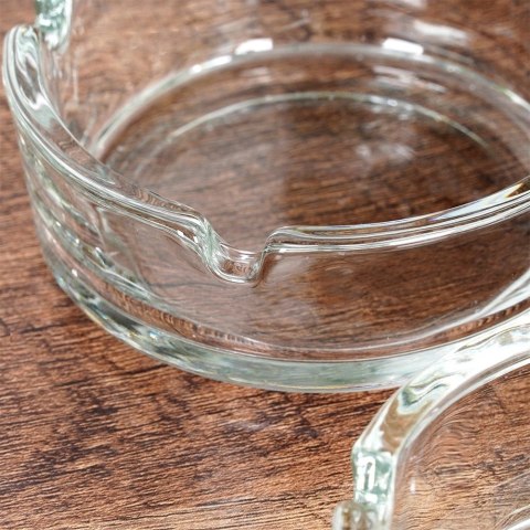 Zestaw 2 Popielniczki Szklane Okrągłe Klasyczne 8 cm VILDE na Taras