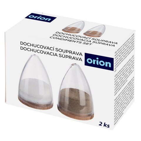 Solniczka Pieprzniczka 2 szt. Stożkowa Bukowe Drewno 8 cm ORION