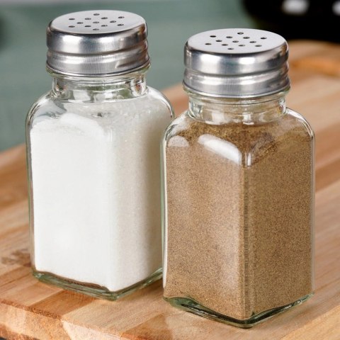 Solniczka Pieprzniczka Szklana Metalowa Zakrętka 80 ml 9,5 cm VILDE