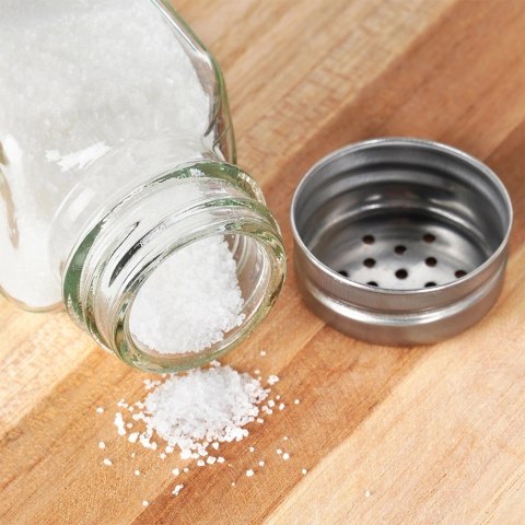 Solniczka Pieprzniczka Szklana Metalowa Zakrętka 80 ml 9,5 cm VILDE