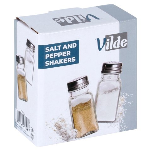 Solniczka Pieprzniczka Szklana Metalowa Zakrętka 80 ml 9,5 cm VILDE