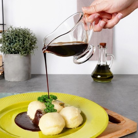 Sosjerka Szklana z Uchem do Sosów i Polew 200 ml Zmywarka VILDE