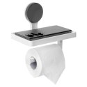 Uchwyt na Papier Toaletowy z Półką BATHROOM na Przyssawkę 18 x 17,5 cm
