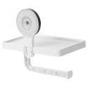 Uchwyt na Papier Toaletowy z Półką BATHROOM na Przyssawkę 18 x 17,5 cm