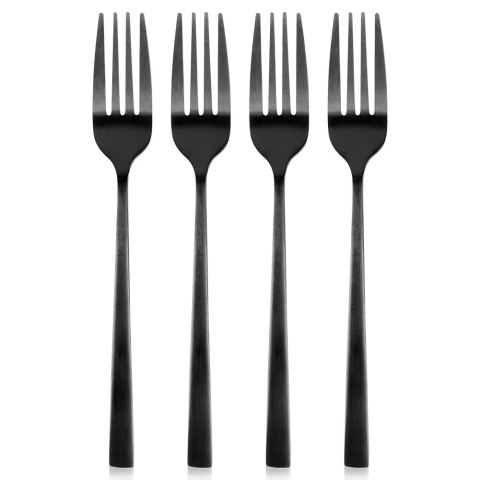 Widelczyki Deserowe Stal Czarne 15 cm EXCELLENT HOUSEWARE Zestaw 4 szt.