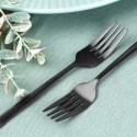 Widelczyki Deserowe Stal Czarne 15 cm EXCELLENT HOUSEWARE Zestaw 4 szt.